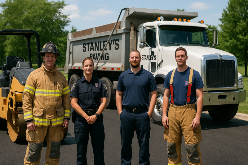 first responder discounts on paving services