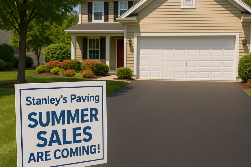 summer sales for paving are coming